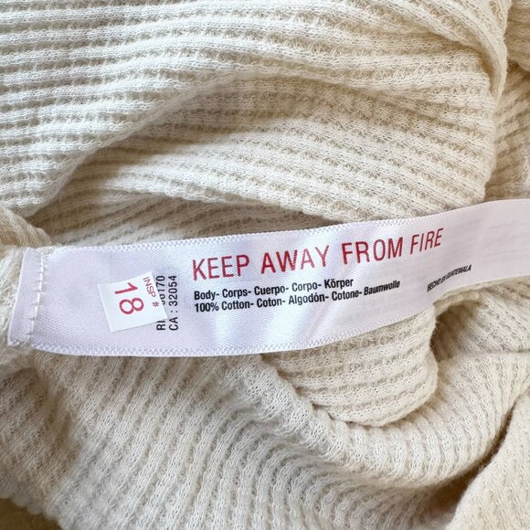 Free People Thermal Hooded Funnel Neck Midi Dress Cream Small - Picture 11 of 11